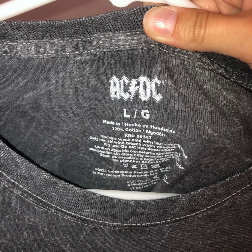 AC/DC Acid Wash Highway to Hell Graphic Band TShirt
